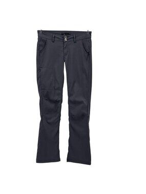 Prana Womens 4 Pants Stretch Zion Pant Nylon Roll Tab Boot Cut Gray Pockets